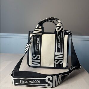 Steve Madden Black and White Tote Bag